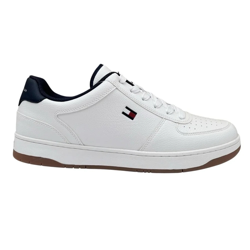 Tommy Hilfiger Tathan Men's Fashion Shoes 11 White‎ Navy Blue Athletic Sneaker